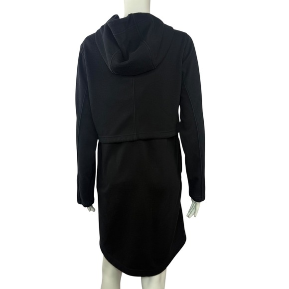 Athleta Black Hooded Full Zip Longline Athleisure Jacket Women's Size XS - Picture 8 of 11